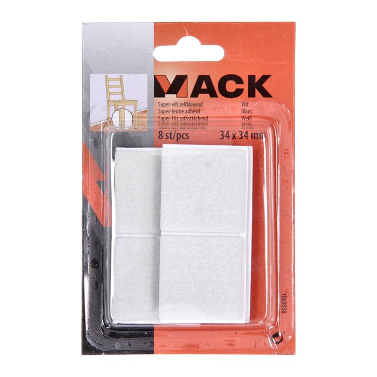 Load image into Gallery viewer, Mack 1069038 - super-vilt zelfklevend wit 34 x 34 mm 8 st pcs | 12 stuks