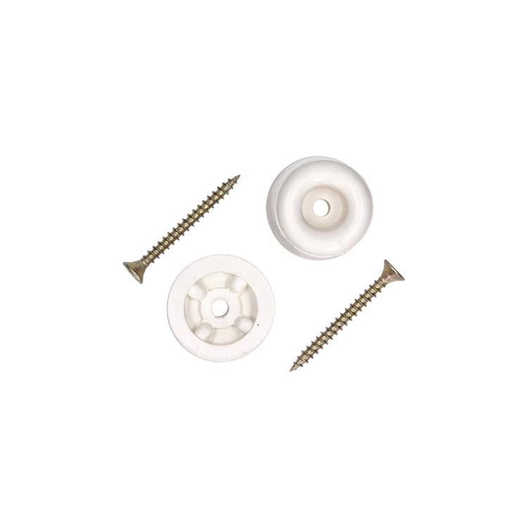 Load image into Gallery viewer, Mack 1069046 - deurstop rubber + schroef wit 30 x 35 mm 2 st pcs | 6 stuks
