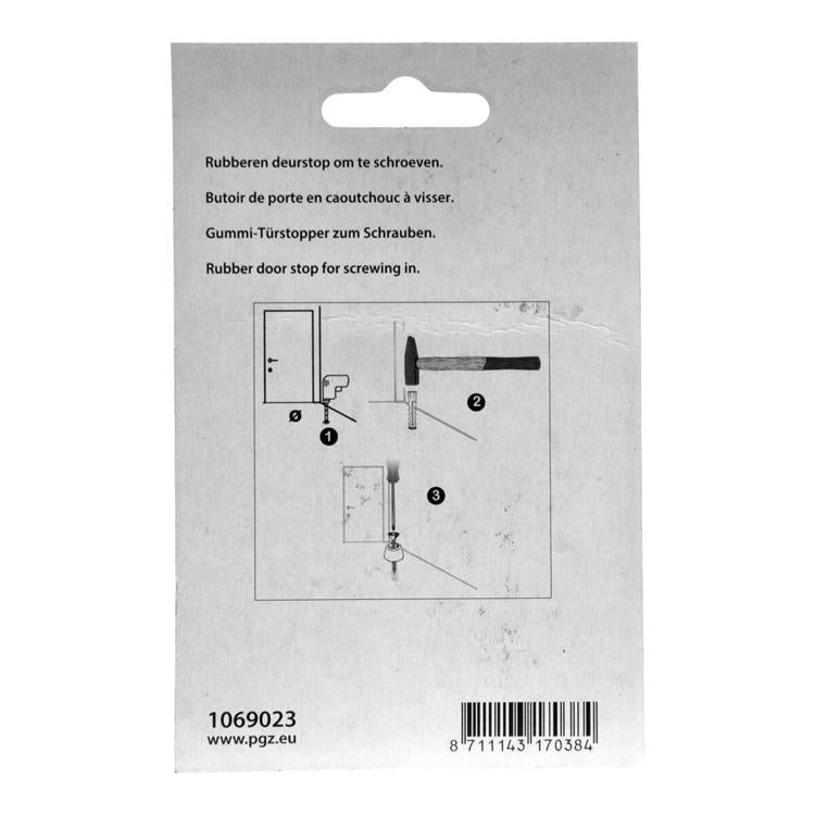 Load image into Gallery viewer, Mack 1069023 - deurstop rubber + schroef zwart 30 x 35 mm 2 st pcs | 6 stuks