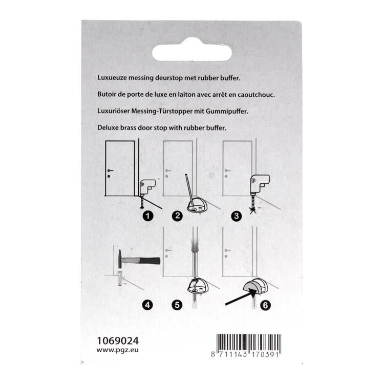 Load image into Gallery viewer, Mack 1069024 - deurstop halvemaan zwart ø 44 mm 1 st pc | 6 stuks