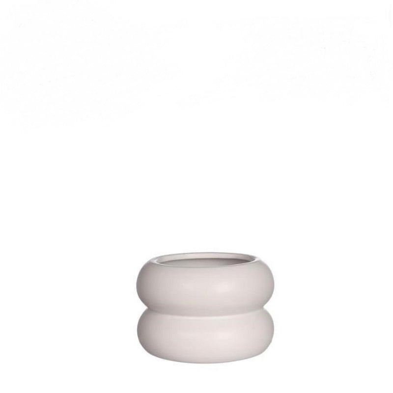 Load image into Gallery viewer, Ideas 4 seasons chubby bloempot gebroken wit ã˜9xh6,4cm