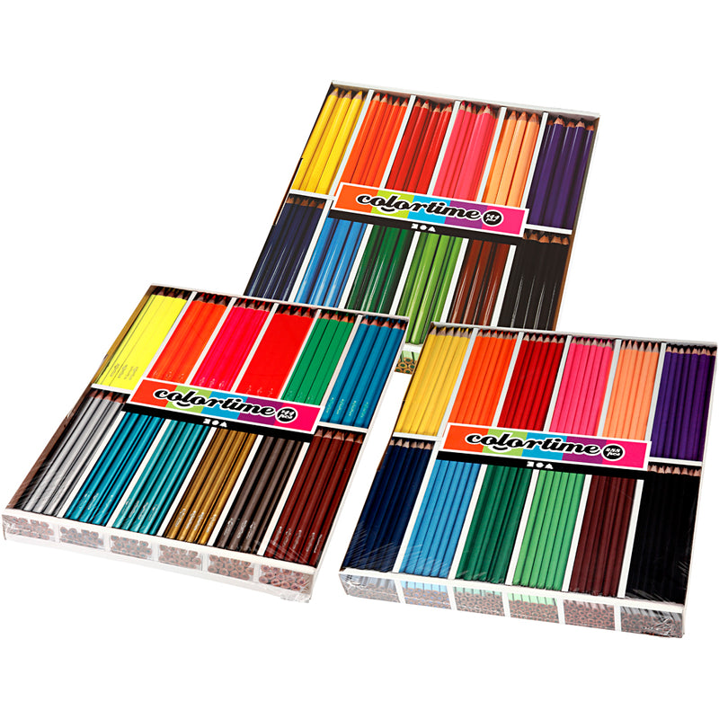 Afbeelding laden in galerijviewer, Https: www.cchobby.nl colortime-kleurpotloden-diverse-kleuren-576-stuk-1-doos