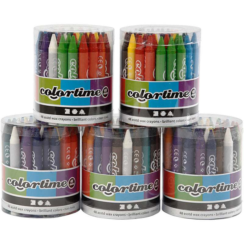 Afbeelding laden in galerijviewer, Https: www.cchobby.nl colortime-kleurkrijt-5x48-div-1-set