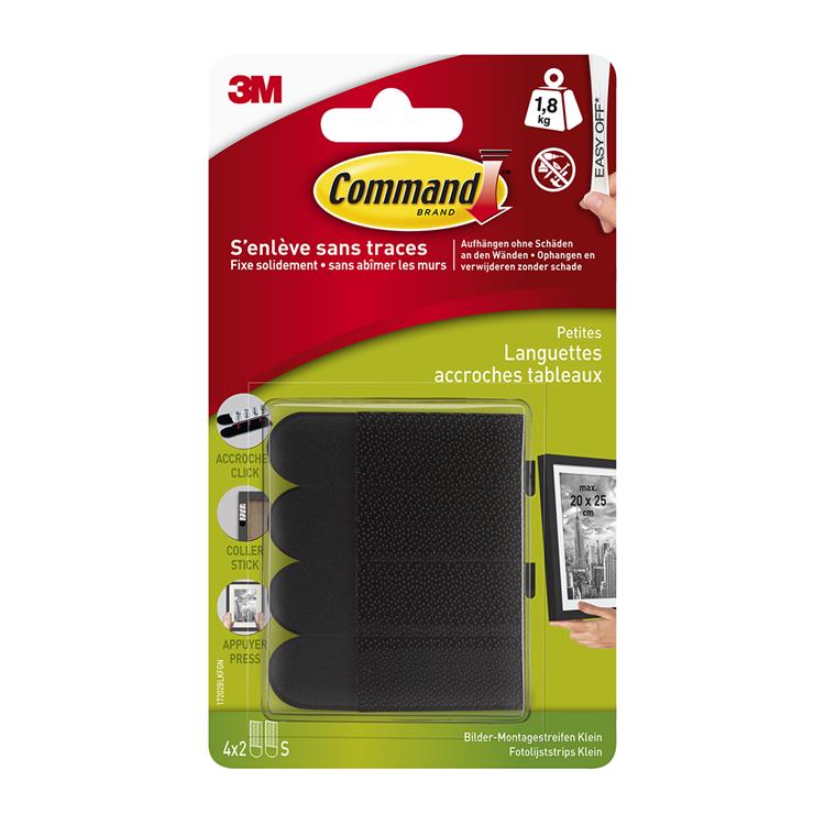 Afbeelding laden in galerijviewer, 3m 1059851 - cmd fotolijststrips zwart kln | 20 stuks