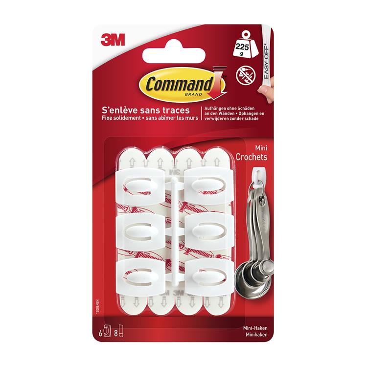 Load image into Gallery viewer, 3m 1062198 - command witte haken met witte strips mini | 6 stuks