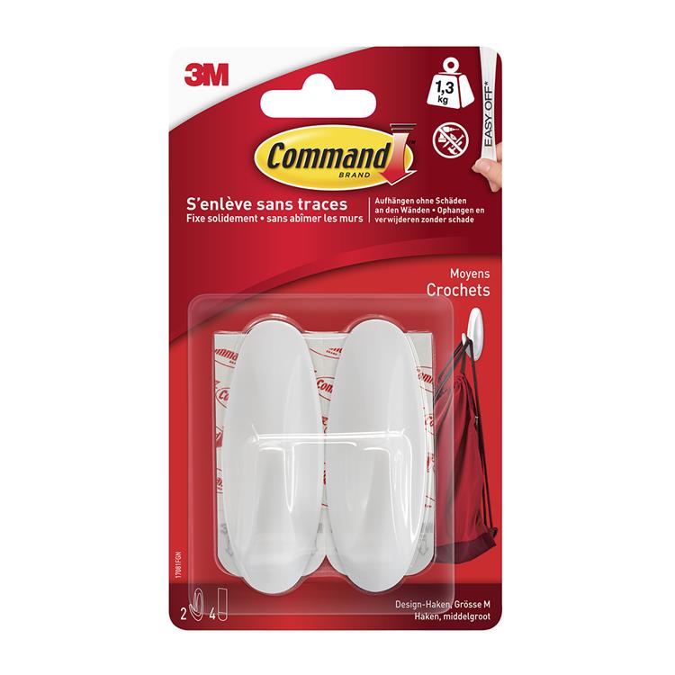 Load image into Gallery viewer, 3m 1062196 - command middelgrote designhaken 17081 | 5 stuks