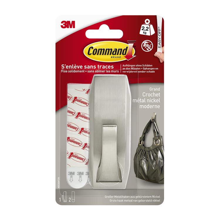 Afbeelding laden in galerijviewer, 3m 1062816 - command grote metalen haak eigent. refl. effect mr03-bn | 5 stuks