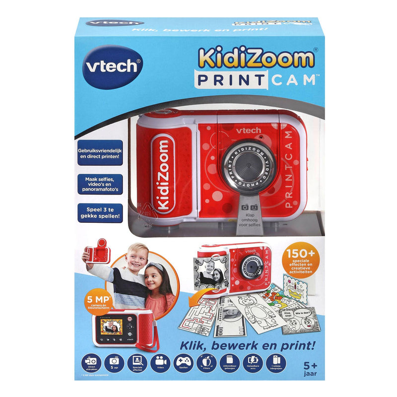 Load image into Gallery viewer, VTech Kindercamera KidiZoom PrintCam junior rood wit 4-delig