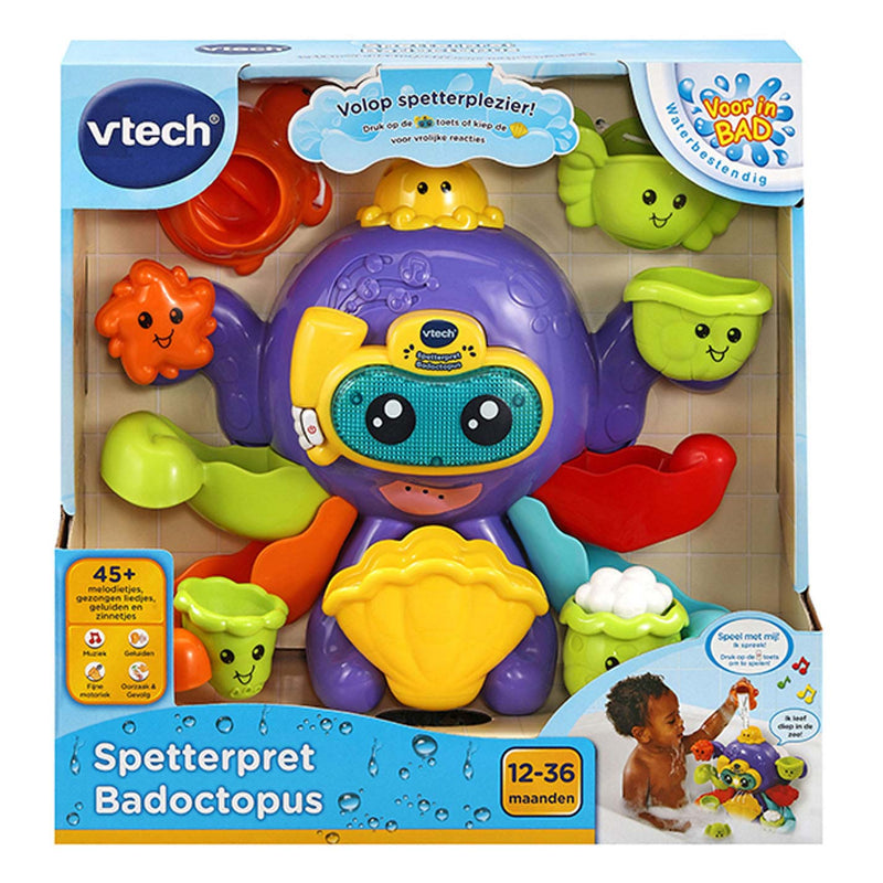 Load image into Gallery viewer, Vtech spetterpret badoctopus - badspeeltjes - badspeelgoed baby - rustgevende melodietjes liedjes - cadeau - speelgoed 1 tot 5 jaar