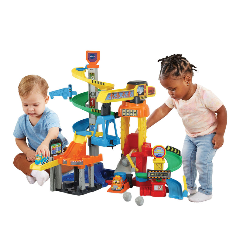 Load image into Gallery viewer, Vtech toet toet auto's mega bouwplaats speelset - met speelgoed auto - educatief en interactief baby speelgoed - cadeau - vanaf 1 tot 5 jaar