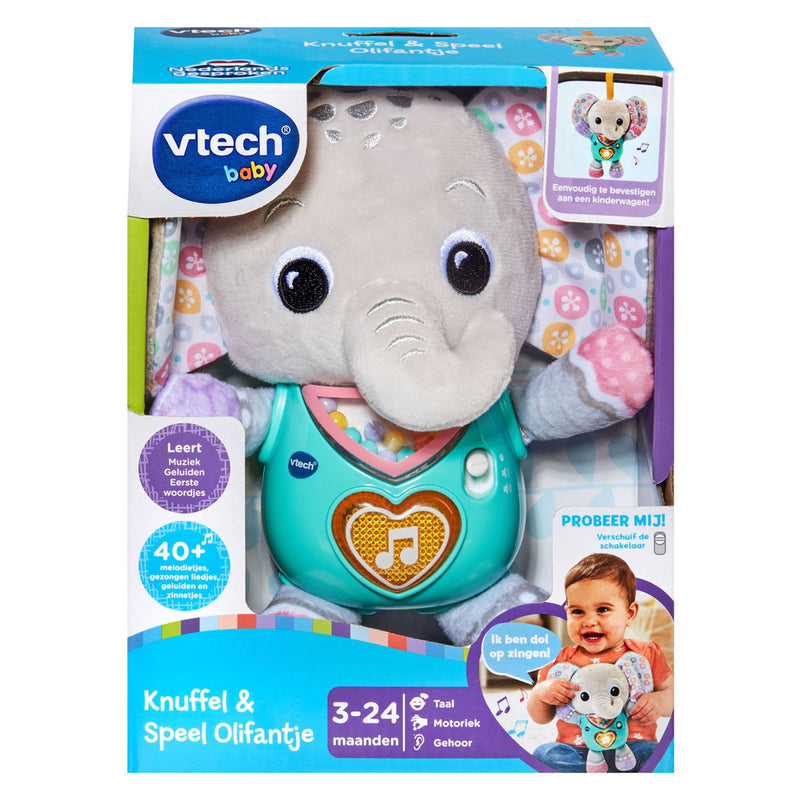 Load image into Gallery viewer, Vtech knuffel en speel olifantje grijs