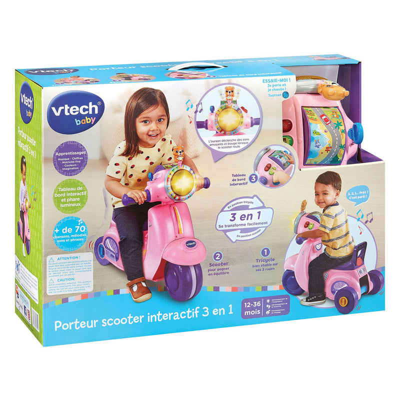 Load image into Gallery viewer, Vtech baby 2-in-1 loopfiets scooter - roze