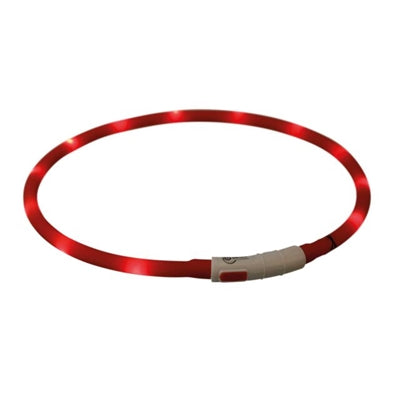 Load image into Gallery viewer, Trixie lichtgevende halsband hond usb siliconen oplaadbaar rood