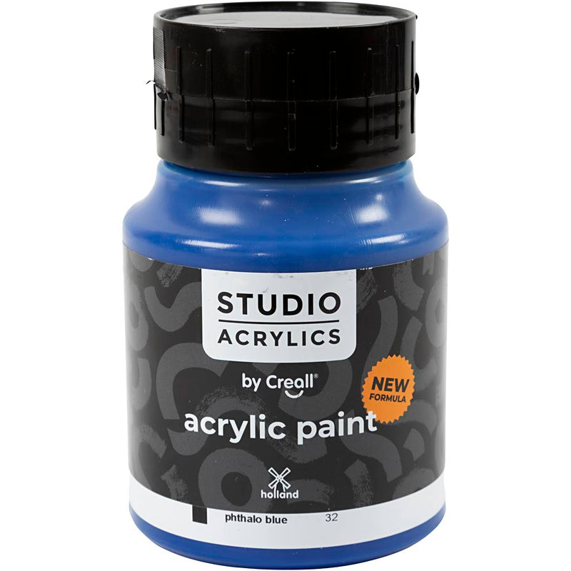 Load image into Gallery viewer, Https: www.cchobby.nl creall-studio-acrylverf-dekkend-phtalo-blue-32-500-ml-1-fles