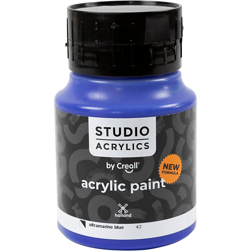 Load image into Gallery viewer, Https: www.cchobby.nl creall-studio-acrylverf-semi-dekkend-ultramarine-blue-42-500-ml-1-fles