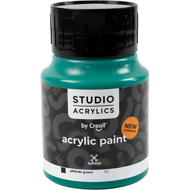 Load image into Gallery viewer, Https: www.cchobby.nl creall-studio-acrylverf-dekkend-phtalo-green-52-500-ml-1-fles