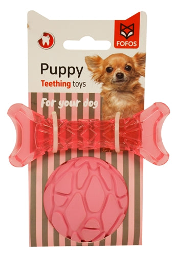 Load image into Gallery viewer, Fofos Puppy bot en bal roze