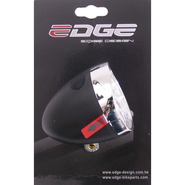 Load image into Gallery viewer, Edge koplamp retro 3 led - aan uit - incl. batterijen - zwart chroom