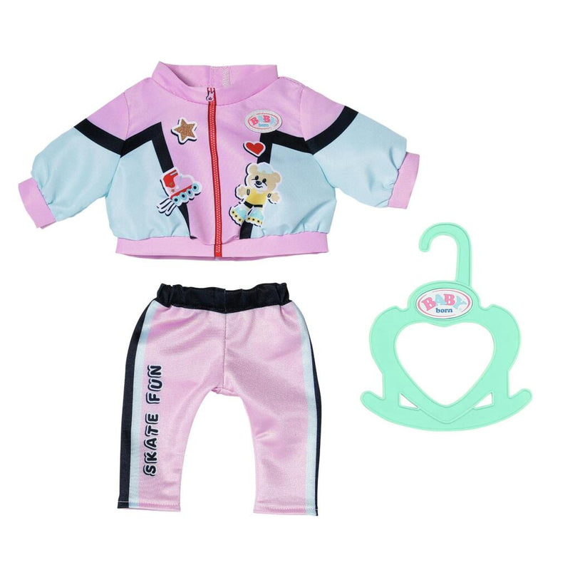 Load image into Gallery viewer, Baby born jogging outfit roze zwart