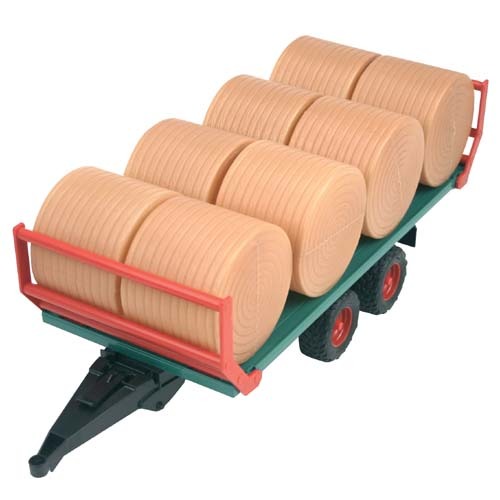 Load image into Gallery viewer, Bruder balentransporter met 8 strobalen