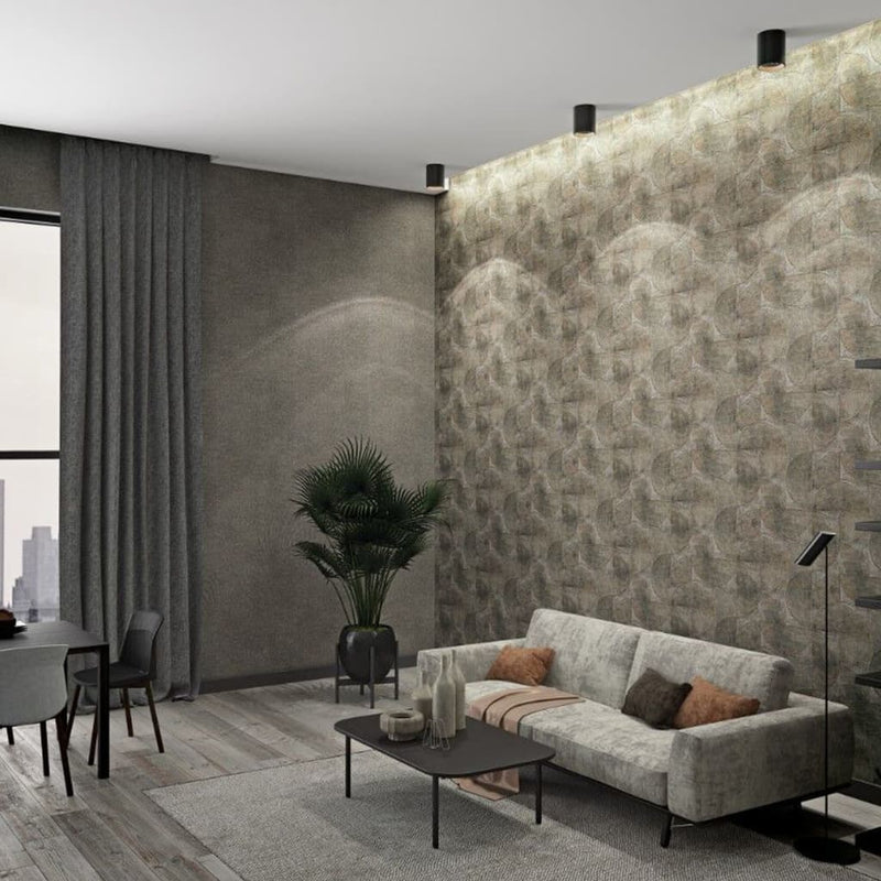 Load image into Gallery viewer, Noordwand behang vintage deluxe graphic circle look metallic groen