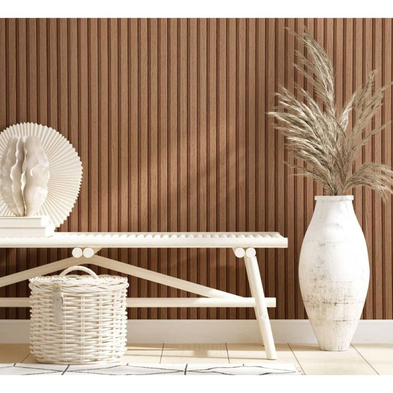 Load image into Gallery viewer, Noordwand behang botanica wooden slats bruin