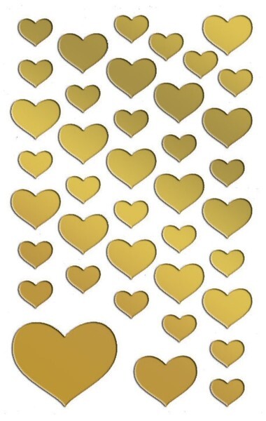 Load image into Gallery viewer, Avery av-53282 folie etiket z-design creative pakje a 2 vel gouden hartjes
