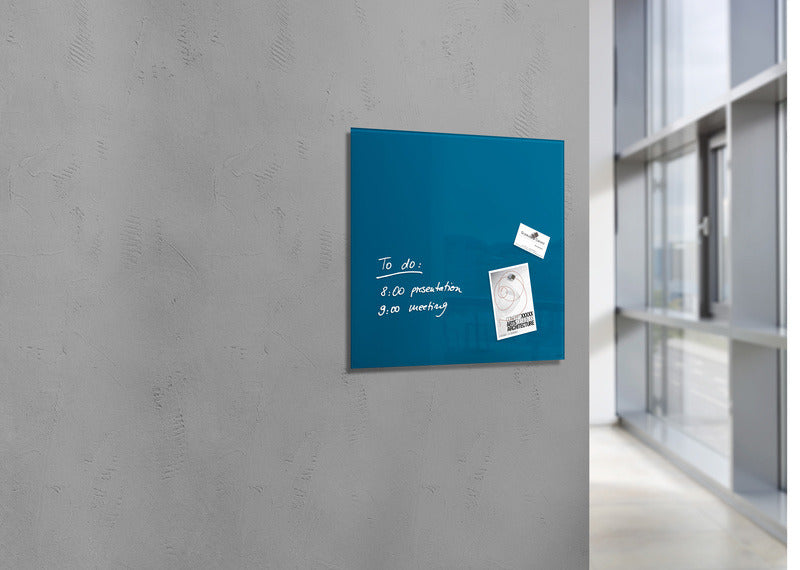 Load image into Gallery viewer, Sigel si-gl252 glasmagneetbord artverum 480x480x15mm petrolblauw