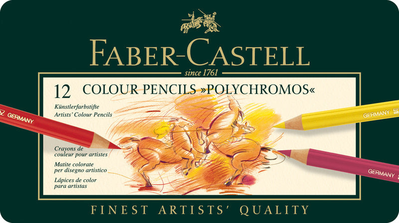 Load image into Gallery viewer, Faber castell fc-110012 kleurpotlood polychromos 3,8mm kerndikte etui à 12 stuks