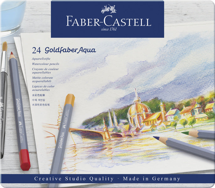 Load image into Gallery viewer, Faber castell fc-114624 aquarelkleurpotlood faber-castell goldfaber etui 24 stuks