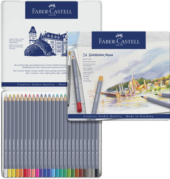 Load image into Gallery viewer, Faber castell fc-114624 aquarelkleurpotlood faber-castell goldfaber etui 24 stuks