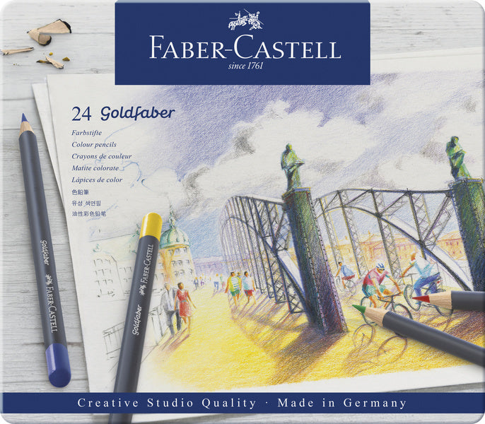 Load image into Gallery viewer, Faber castell fc-114724 kleurpotlood faber-castell goldfaber etui à 24 stuks