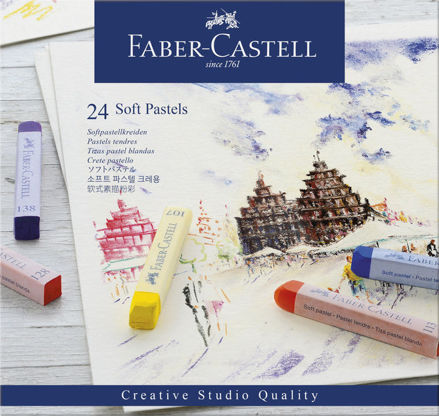 Load image into Gallery viewer, Faber castell fc-128324 pastelkrijt creative studio softpastel 24 delig etui