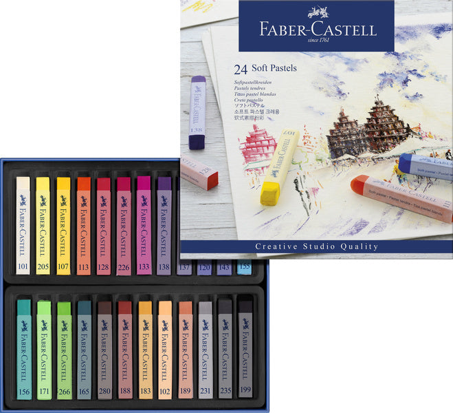 Load image into Gallery viewer, Faber castell fc-128324 pastelkrijt creative studio softpastel 24 delig etui