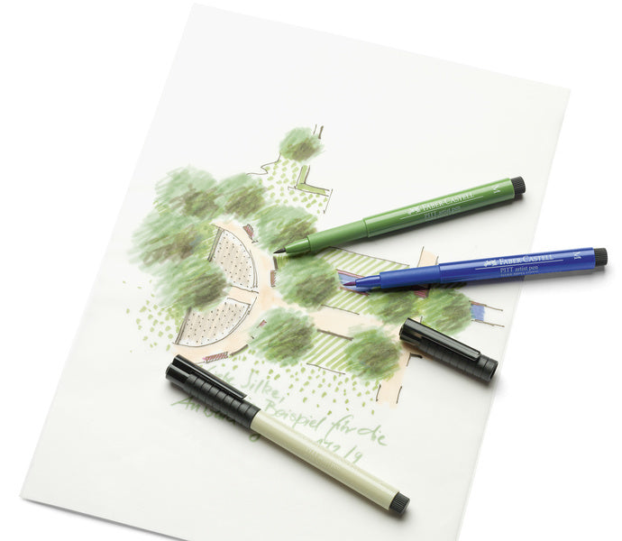 Load image into Gallery viewer, Faber castell fc-167163 tekenstift faber-castell pitt artist pen brush etui a 6 stuks pastel