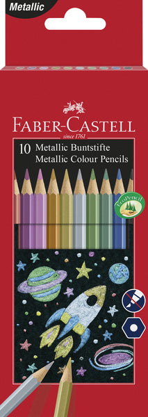 Load image into Gallery viewer, Faber castell kleurpotloden metallic faber-castell hexagonaal assortiment