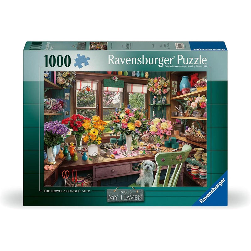 Load image into Gallery viewer, Ravensburger – my haven no.13: flower arranger – legpuzzel – 1000 stukjes