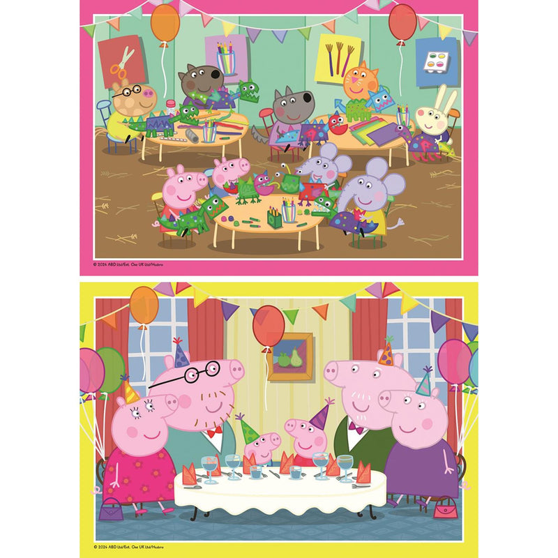 Load image into Gallery viewer, Ravensburger legpuzzel peppa pig, 2x12 st.