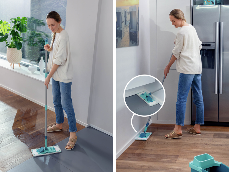 Load image into Gallery viewer, Leifheit Leifheit 55515 Powerclean Vloerwisser M 33 cm Compleet Systeem met 140 cm Micro Duo met Gratis Extra Micro Duo Doek