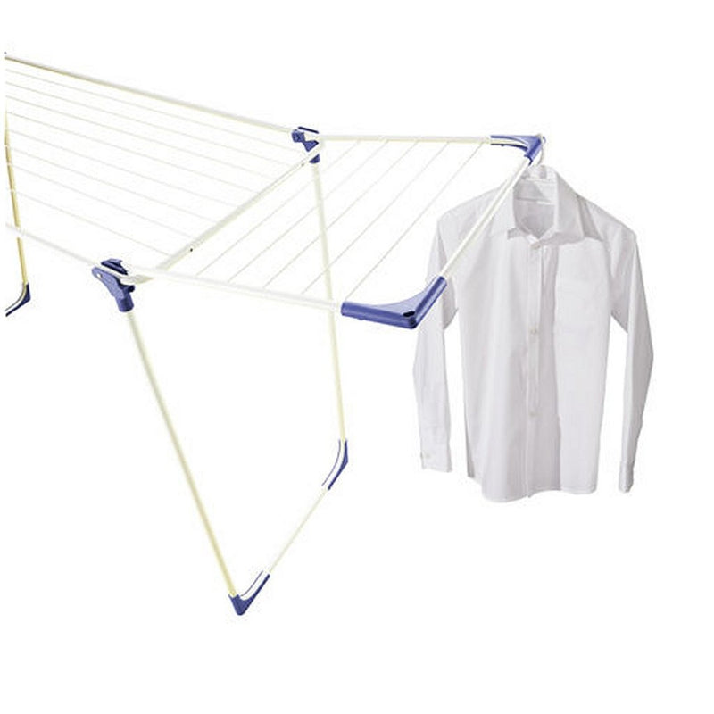 Afbeelding laden in galerijviewer, Leifheit 81621 classic 180 solid droogrek wit blauw