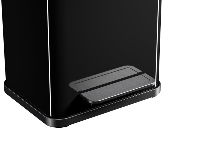 Load image into Gallery viewer, Hailo 0622-260 öko duo plus m pedaalemmer 2x 9l zilver zwart