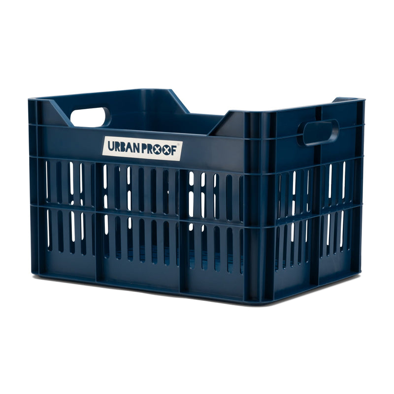Load image into Gallery viewer, fietskrat Recycled 30 liter polypropyleen donkerblauw