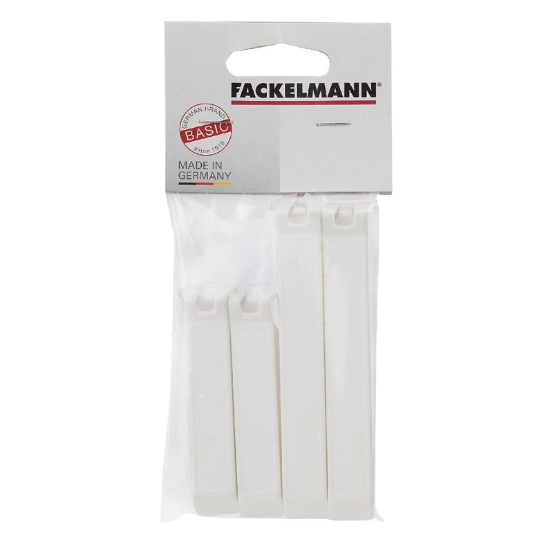 Load image into Gallery viewer, Fackelmann basic vershoudklem 11 en 8 cm wit 4 stuks
