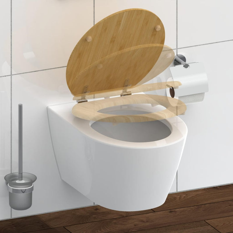 Load image into Gallery viewer, SCHÜTTE SCHÜTTE Toiletbril met soft-close NATURAL BAMBOO