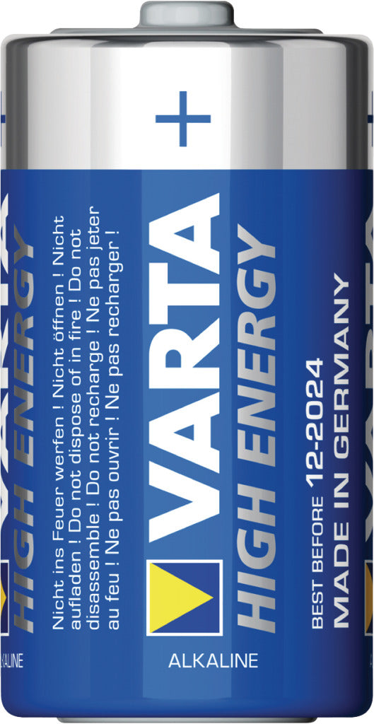 Load image into Gallery viewer, Varta 4914 2b batterij alkaline c lr14 1.5 v high energy 10 blisters