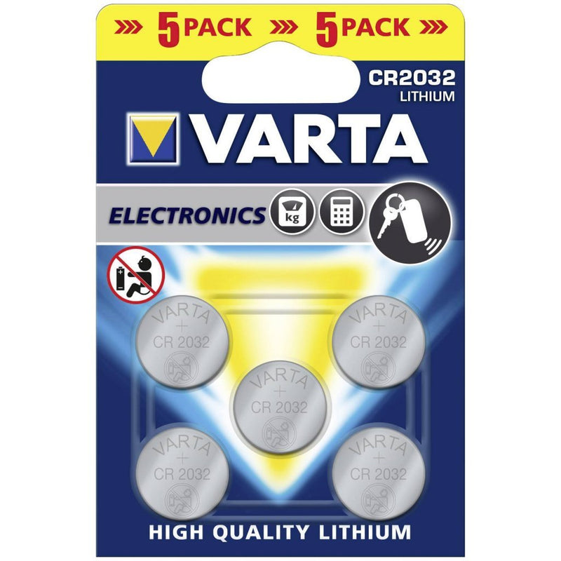 Load image into Gallery viewer, Varta accu coin cell cr2032 lithium 3v 5 blister