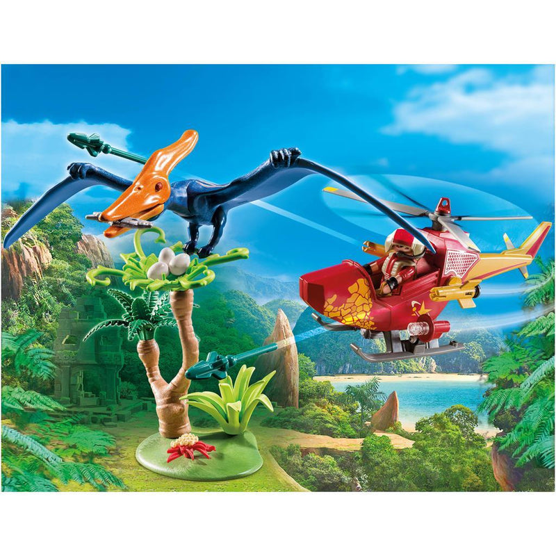 Load image into Gallery viewer, Playmobil 9430 the explorers helikopter met pteranodon