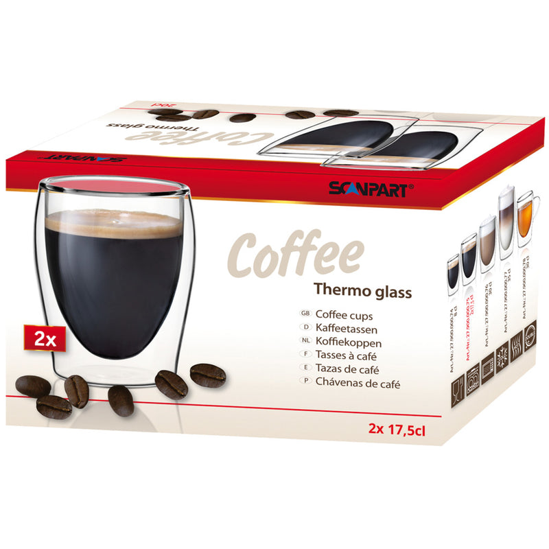 Load image into Gallery viewer, Scanpart koffie thermo glazen 20cl 2 stuks