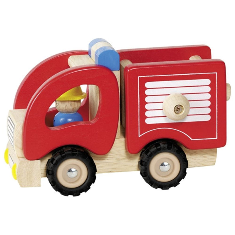 Load image into Gallery viewer, Goki houten brandweerauto