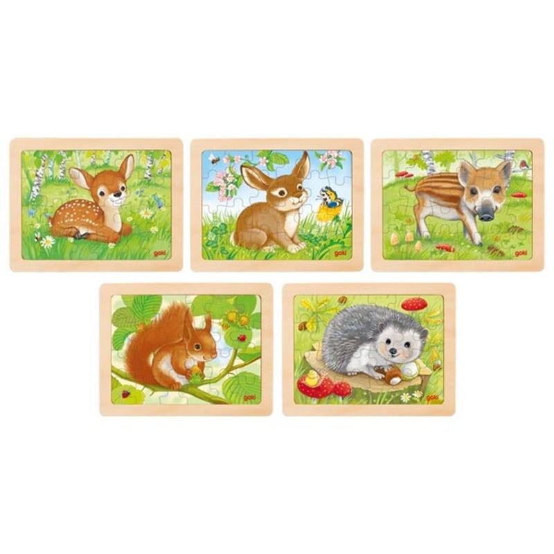 Load image into Gallery viewer, Puzzel bos dieren. 5 assorti. 24 delig p